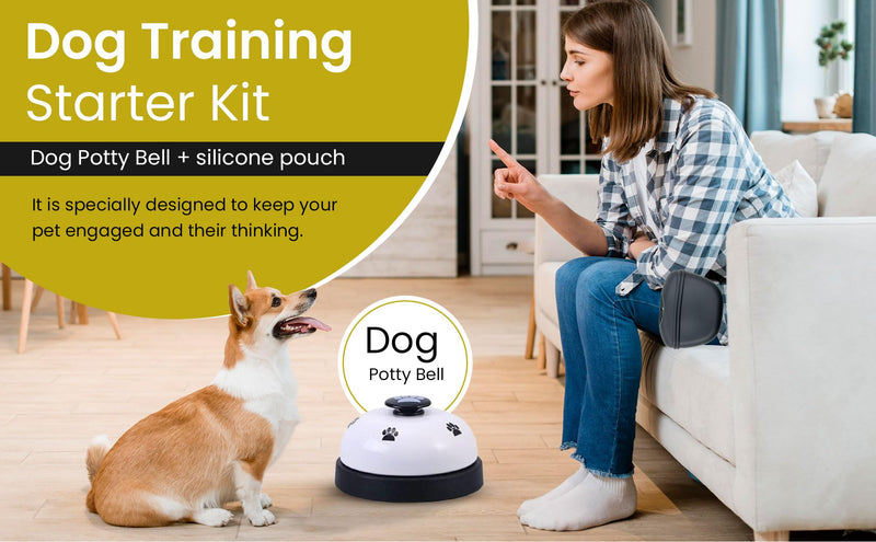 Dog Training Starter Kit for Puppies – Magnetic Treat Pouch & Potty Training Bell