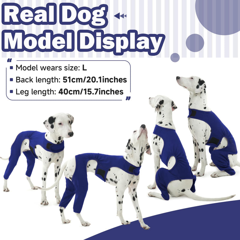 Recovery Suit For Dogs - Leg Surgery Recovery Suit, Lick Sleeve To Prevent Licking Bite, Avoids Wound Infection - XL Blue