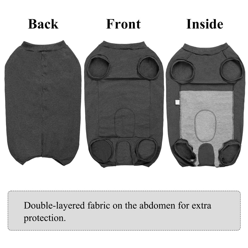 Dog Recovery Suit Female Spay Bodysuit After Surgery Male Castration Dogs Onesie Medical Vest Post Op Dog Surgical Suit Dogs Pyjamas After Surgery Operation Recovery Suits Medical Pet Shirt 2XL Grey