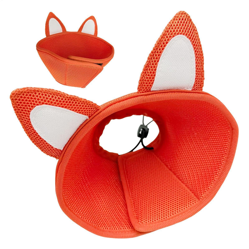 Cat cone neck brace | Wound protection collar | Dog anti-lick collar | For daily outings, indoor grooming, coat care, bathing, vet visits, preventing licking and scratching, red, medium