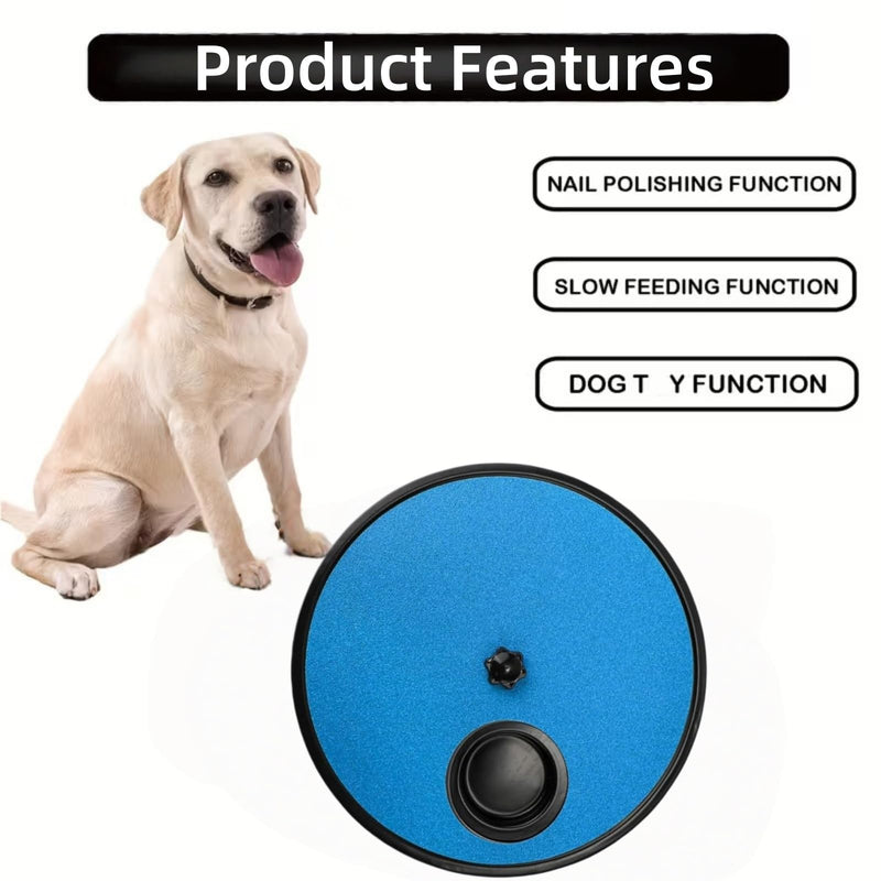 Blue Dog Nail File Scratch Board,3-in-1 Rotatable Pet Scratch Pad for Indoor Dogs,Dog Nail File & Scratch Board for Nails,Interactive Slow Feeder & Grooming To/y for Small Medium Large Dogs 2 - PawsPlanet Australia