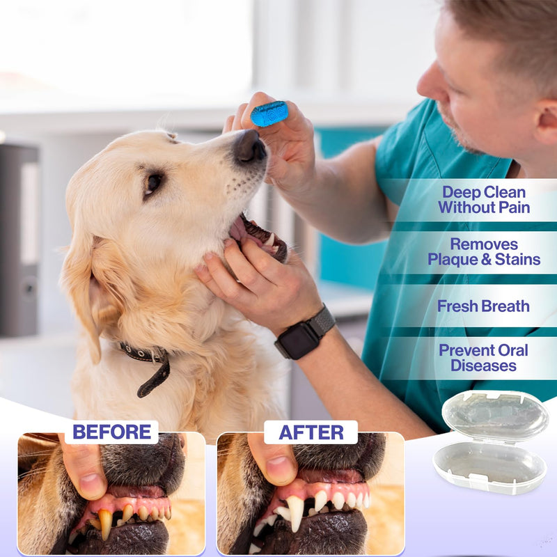 4-Pack Finger Toothbrush for Dogs, Silicone Dog Teeth Cleaning Kit Protects Gums (Multicolor) Multicolor