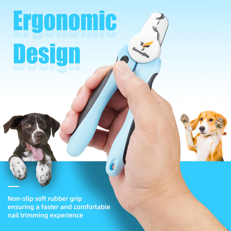 Large Dog Nail clippers with Sharp Stainless Steel Blade for Smooth Cutting, Ergonomic TPE Handle Special Baffle to Avoid Flying Nail Fragments, Hidden Nail File (Large/Medium) Large/Medium - PawsPlanet Australia
