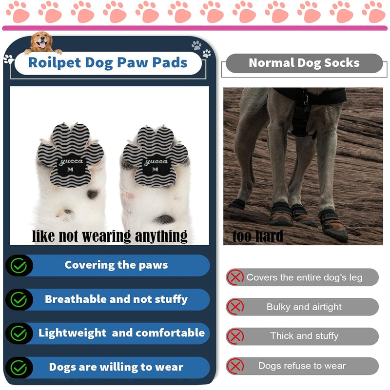 Dog Anti Slip Paw Grips Traction Pads, Dog Paw Protector with Stronger Adhesive, Toe Grips for Dogs from Slipping on Hardwood Floors, Dog Shoes Booties Socks Replacement for Older Dogs XL(41-60lbs)-12*4 Pcs - PawsPlanet Australia