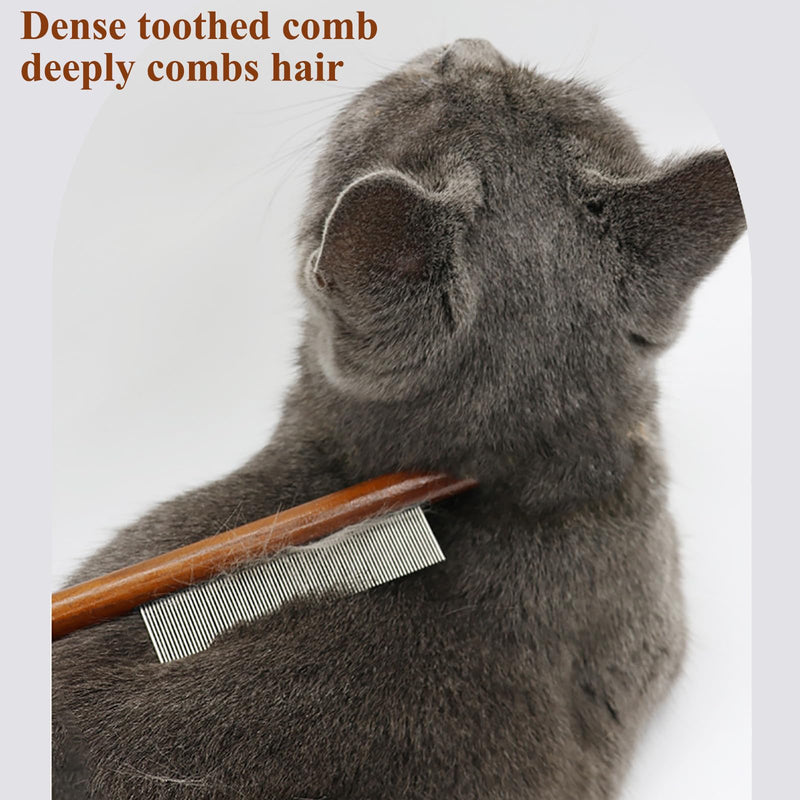 Pet Dog Cat Shedding Comb - Hair Buster Grooming Comb for Cats and Dogs, Rabbits, Daily-Use Cat Deshedding Brush, for Cats with Short and Long Fur (Long and Short Teeth) Long and Short Teeth - PawsPlanet Australia