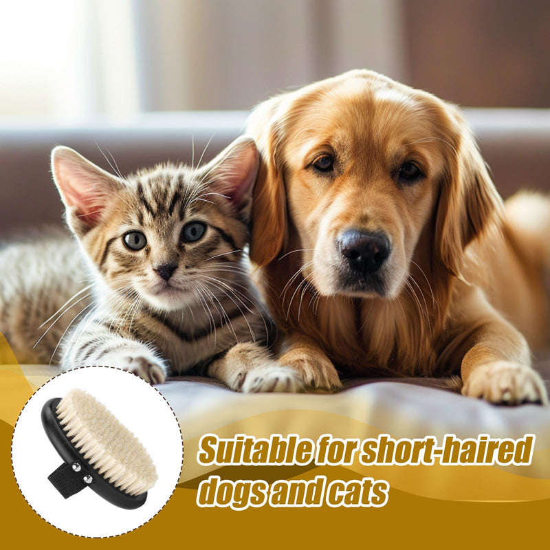 Pet Palm Brush for Dogs & Cats, Puppy Hand Brush for Massaging Grooming Shedding, Soft Bristle Kitten Brush Efficient Pet Loose Hair Remover Comb Supplies for Long and Short Hair Pets(Black) Black - PawsPlanet Australia