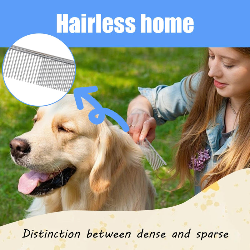 4 PCS Pet Flea Combs for Dogs & Cats, Cat Grooming Brush with Stainless Steel Teeth, Pet Flea Comb for Fleas and Ticks, Indoor Pets, Fine Tooth Comb for Kittens - PawsPlanet Australia