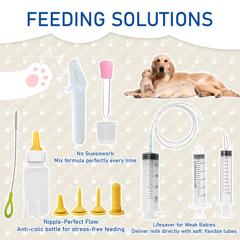 Puppy Whelping Kit, Kitten Puppy Whelping Supplies, Newborn Puppy Essentials, Whelping kit for Puppies Birth, Whelping Collars, Digital Thermometer, Stethoscope, Sputum Aspirator and More - PawsPlanet Australia
