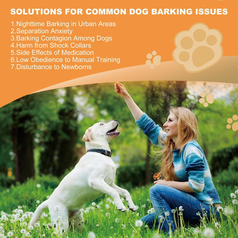 Dog Bark Deterrent Devices, Anti Barking Device for Dogs ultrasonic Stopper Control Device 50 Ft Correct Your Dog's Bad Behavior Better Than Shock Collars (YELLOW-5431) YELLOW-5431