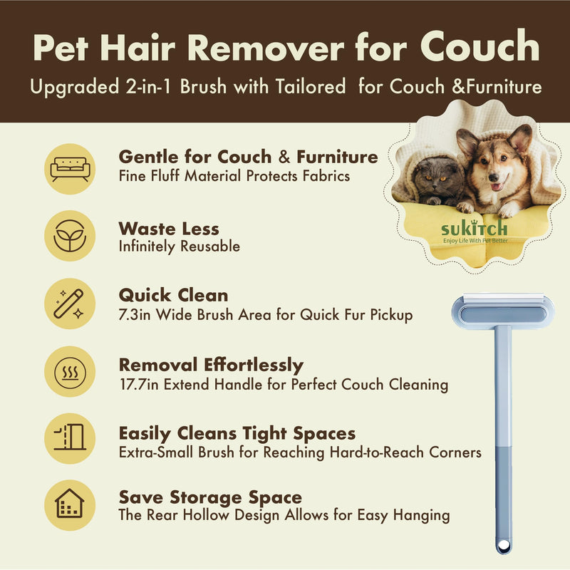Pet Hair Remover for Couch, Durable, Reusable, Washable Lint Cleaner for Dog and Cat Hair, Gentle on Furniture, Effective on Carpets, Clothing, Bedding - PawsPlanet Australia