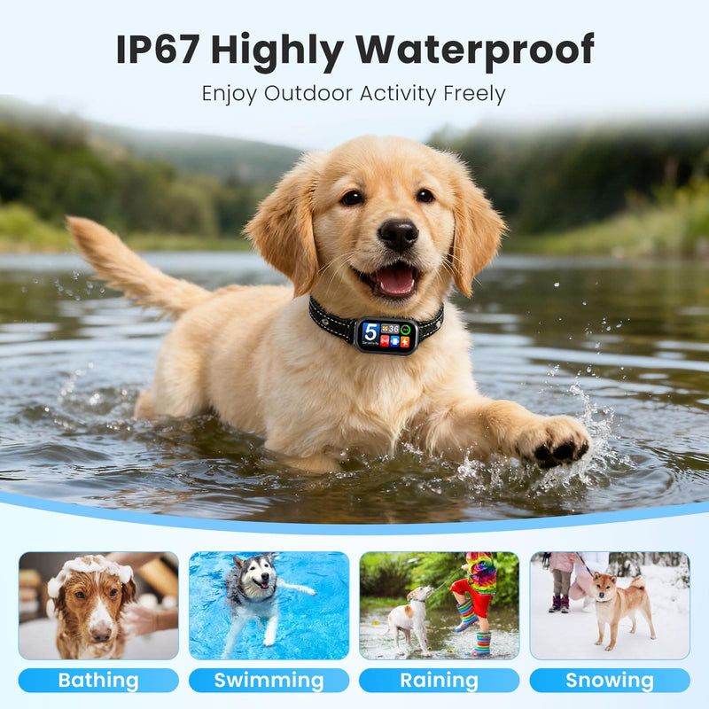 Upgraded Bark Collar for Dogs 10-120lbs, NATGOVOD Smart Anti Barking Collar with 5 Modes & Adjustable Sensitivity & Bark Counter, Waterproof Automatic Bark Collar for Small Medium Large Dogs Black - PawsPlanet Australia