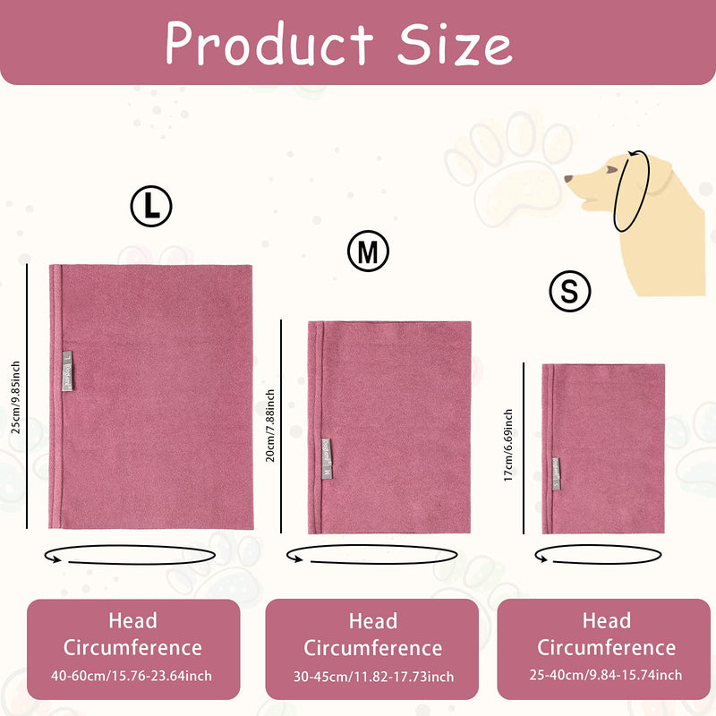 Sanwuta 3 Pcs 3 Size Dog Ear Cover Dog Calming Hoodie for Anxiety Relief, Pet Neck and Ears Warmer Dog Calming Hood for Grooming, Bath Drying and Noise Protection, Cats and Dogs Ear Protector, S/M/L - PawsPlanet Australia