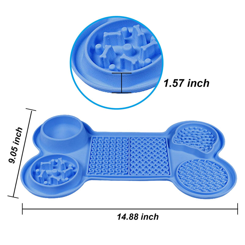 Licking Mat for Dogs & Cats with Suction Cups, Large Slow Feeder Dog & Cat Bowls Non-Slip, Pet Snacks, Wet Food,Yogurt, Peanut Butter Lick Pads for Small Medium Large Breeds, Large Capacity 5 Cups - PawsPlanet Australia