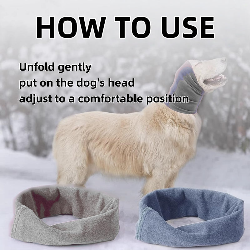 Dog Ear Muffs (M), Ear Protection Dogs, Adjustable Ear Protection with Insulation Function for More Peace in Fireworks, Thunderstorms and in Winter a 1