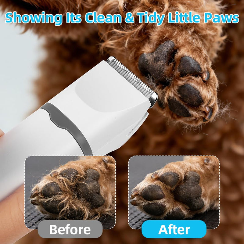 4-in-1 Pet Grooming Kit, Cat Grooming Clippers Kit, Paw Trimmer for Dogs with Pet Shaver Trimmer Nail Grinder, Pet Clipper Hair Trimmers, 4 Guide Combs,USB-C Charging&LED Display, 2 Speed Modes - PawsPlanet Australia