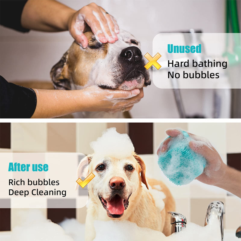 6Pcs Silicone Pet Grooming Set: Bath Massage Dispenser Brush, Finger Toothbrush, Nail Clippers and File for Dogs and Cats - PawsPlanet Australia