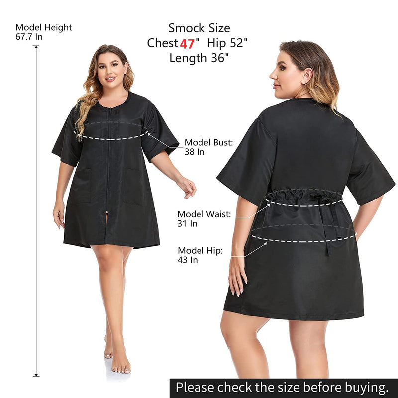 PERFEHAIR Hair Stylist Dog Grooming Smocks for Women and Men, Barber Vest Smock for Salon, Pet Groomer, Nail Tech-Black - PawsPlanet Australia