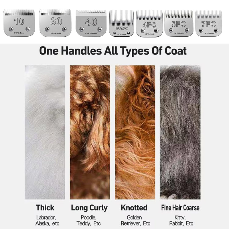 3Pack 4FC Blades for Dog Grooming Blades Compatible with Andis,Oster A5,Wahl km10 Dog Clippers,Detachable Dog Clipper Blade for Dog Cat Horse Animal,Size-#4FC, 3/8-Inch Cut Length (9.5mm) 3pcs #4FC (9.5mm) - PawsPlanet Australia