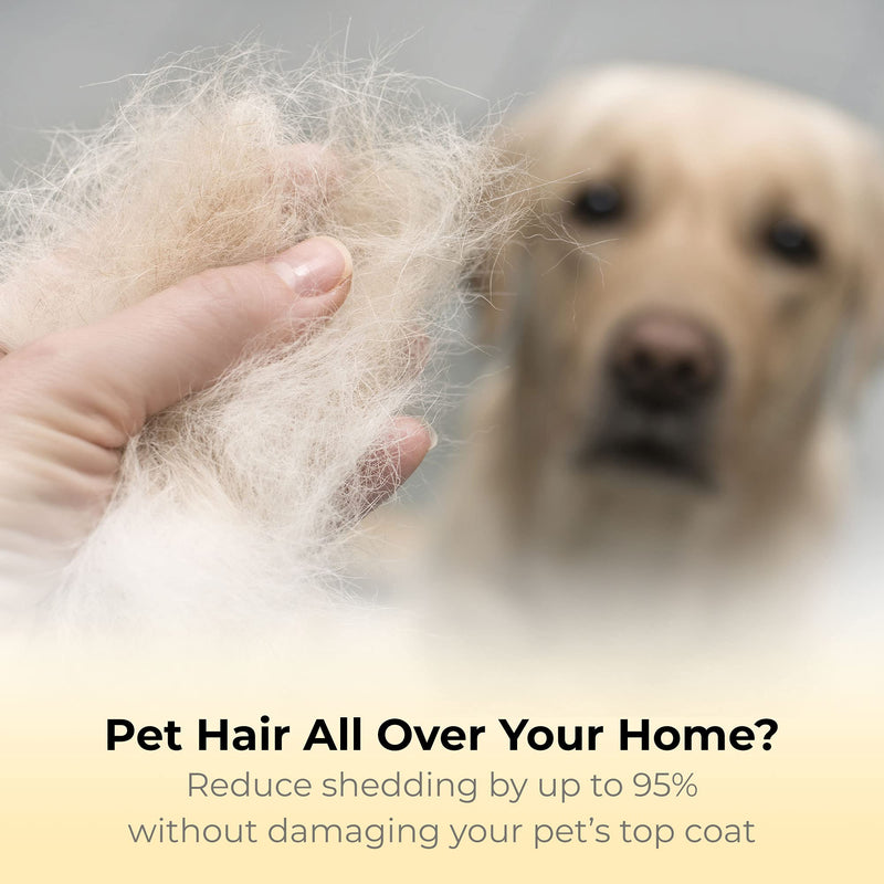 Best Professional Deshedding Tool and Pet Grooming Brush – D-Shedz by Thunderpaws for Small, Medium and Large Breeds of Dogs and Cats with Short or Long Hair Yellow - PawsPlanet Australia