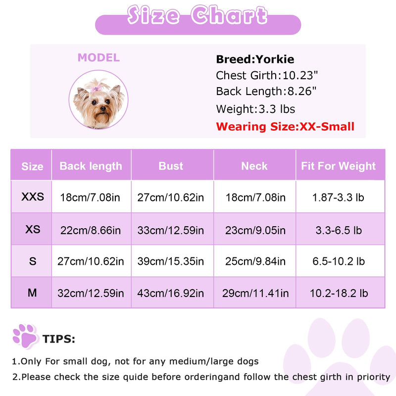Dog Pajamas Fuzzy Velvet Dog Sweater, Angel Wings Dog Winter Pjs Clothes for Small Dogs Girl Boy, Dog Outfits for Chihuahua Clothes Yorkie, Pet Jumpsuit, Cat Apparel Angel Wings-01 - PawsPlanet Australia