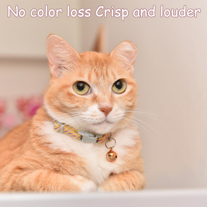 Cat Bell, 8 PCS Bell for Dog Collar Charm Dog Collar Bell Round Dog Bells Cat Bells for Collar Loud Dog Training Bell with Pet Collar Accessories Dog Collar Bells for Small Dogs Cat (Rose Gold) - PawsPlanet Australia