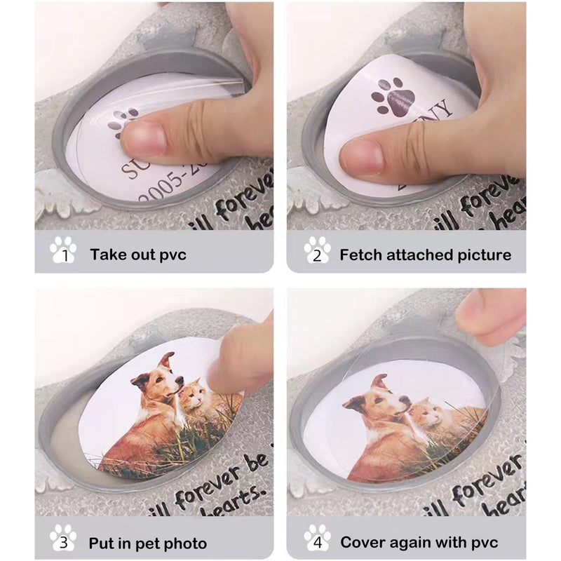 Pet Memorial Stones for Dog or Cats,Loss of Dog Sympathy Gift Indoor Display,Pet Grave Markers Dog Bereavement Gifts Outdoor Tombstone Heart Shaped Carve "You will forever be in our heart" Heart Shape - PawsPlanet Australia