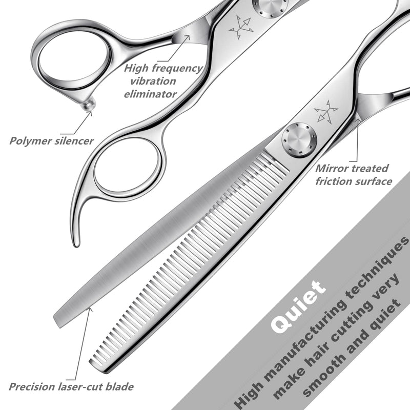 High-end Professional Dog Grooming Thinning Scissors Teeth Cutting Blending Shears Pet Texturizing Shears 7.5 Inch Extremely Very Sharp Stainless Steel Alloy For Cat Horse And Other Animals 7.5inch Thinning - PawsPlanet Australia