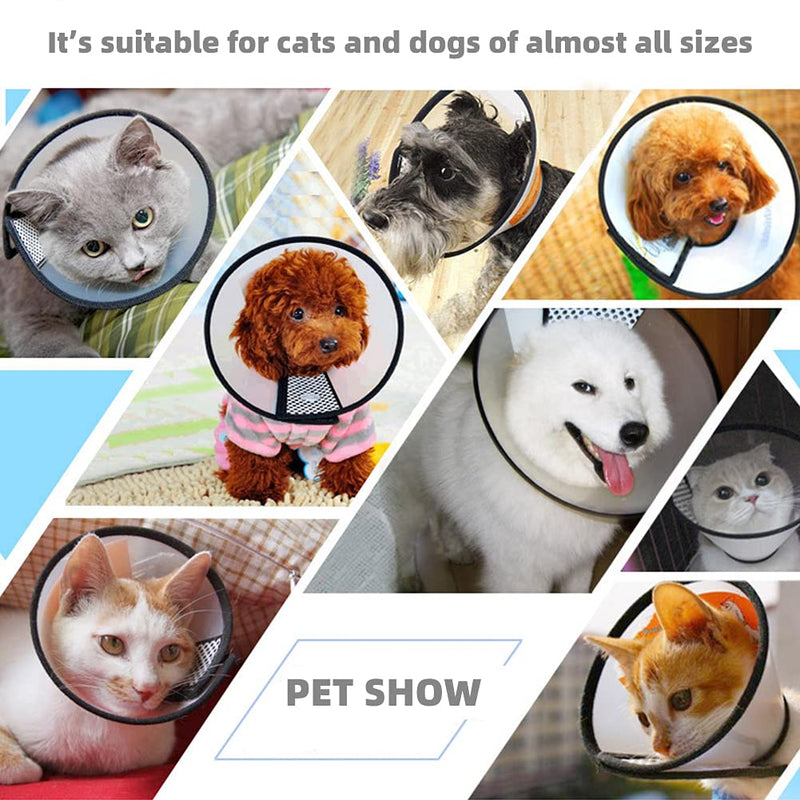 Plastic Pet Recovery Collars & Cones for Dogs and Cats After Surgery Adjustable Dog Neck Cone Surgical Elizabeth E-Collar Prevent Biting and Stop Licking Wound (S-Neck: 10.2-13.0 in) S (Neck: 10.2-13.0 in) - PawsPlanet Australia
