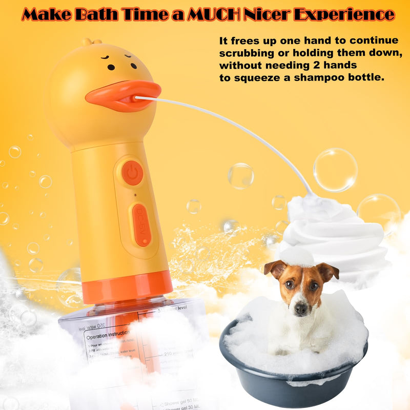 Electric Foaming Shampoo Dispenser for Dog and Cat Bathing, Rechargeable Soap Foaming Machine for Pet Bathing, Bathroom, Kitchen Sink, Toilet Cleaning - PawsPlanet Australia