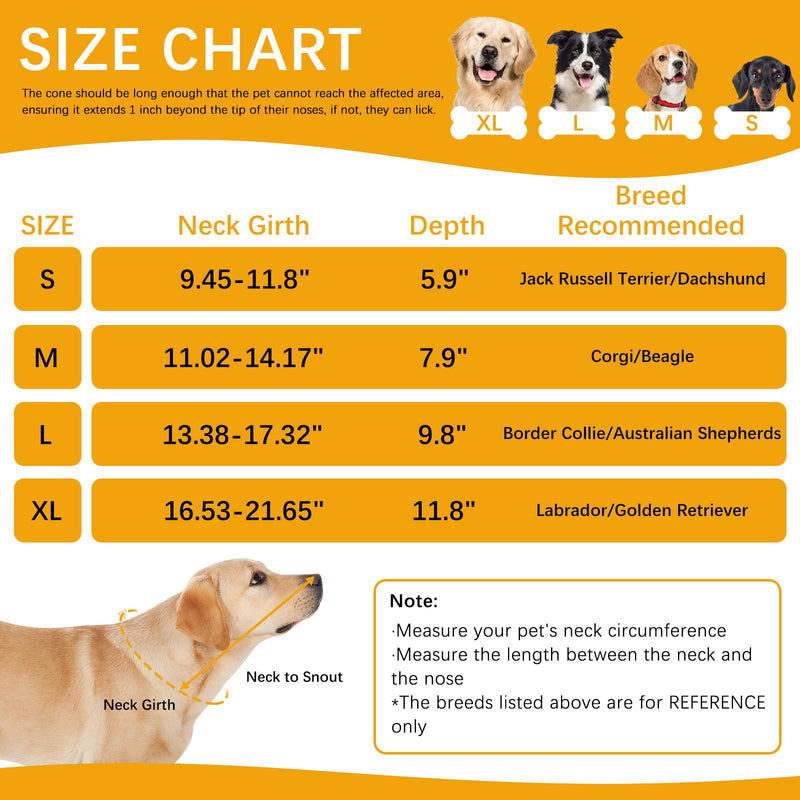 ASENKU Dog Cone Collar, Soft Adjustable Cone for Dogs to Stop Licking, Lightweight Recovery Dog Cone After Surgery, Pet E-Collar for Small, Medium & Large Dogs(Grey, XL) Grey