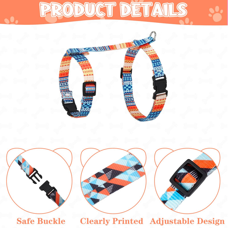 2 Pack Cat Harness and Leash Set, Escape Proof Adjustable Kitten Harness with Leash Collar Lightweight Soft and Comfortable for Small Medium Cats Walking and Travel - PawsPlanet Australia