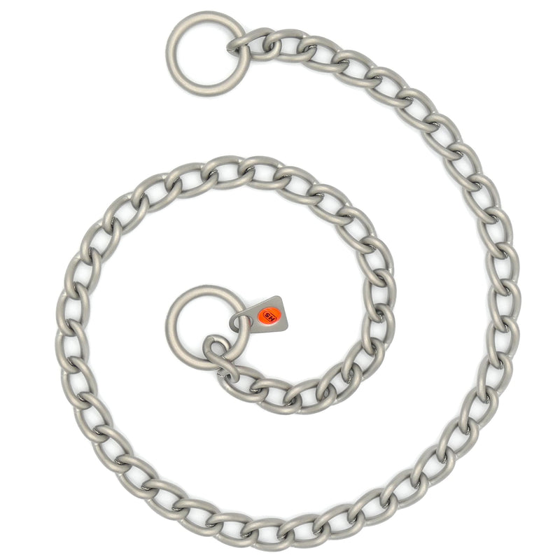 Herm Sprenger - Matt Stainless Steel Scratch Resistant Dog Training Collar - Round Links Slip Chain - Small Medium Large Dogs - Professional Training Collar - Made in Germany (22 inches (55 cm)) 22 inches (55 cm) - PawsPlanet Australia