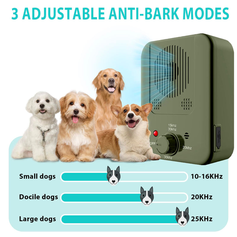 Anti Barking Device for Dogs, Dog Barking Control Device, Ultrasonic Dog Barking Deterrent Devices, Dog Barking Silencer for All Dogs Indoor Outdoor, Bark Box Stop Dog from Barking (Green) Green - PawsPlanet Australia