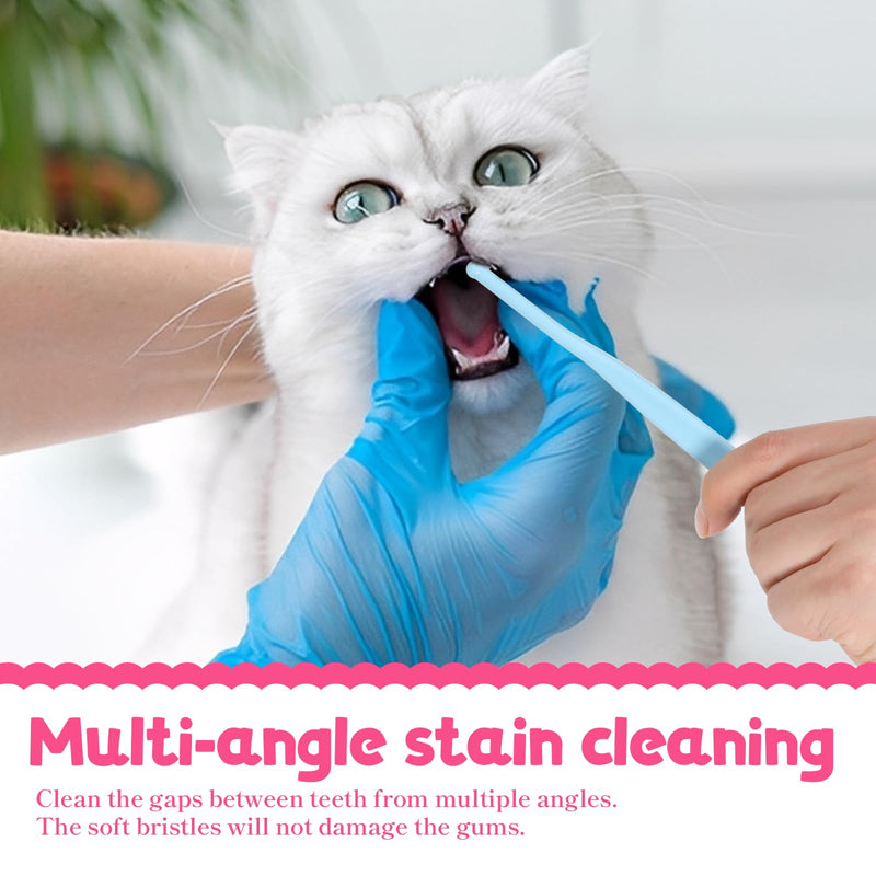 6 Pcs Small Dog Cat Toothbrush Cat Dental Care Pets Toothbrush Micro Head Cats Deep Teeth Cleaning Brush Dental Care Supplies Portable Soft Tooth Brush for Puppy Small Dog Cats - PawsPlanet Australia