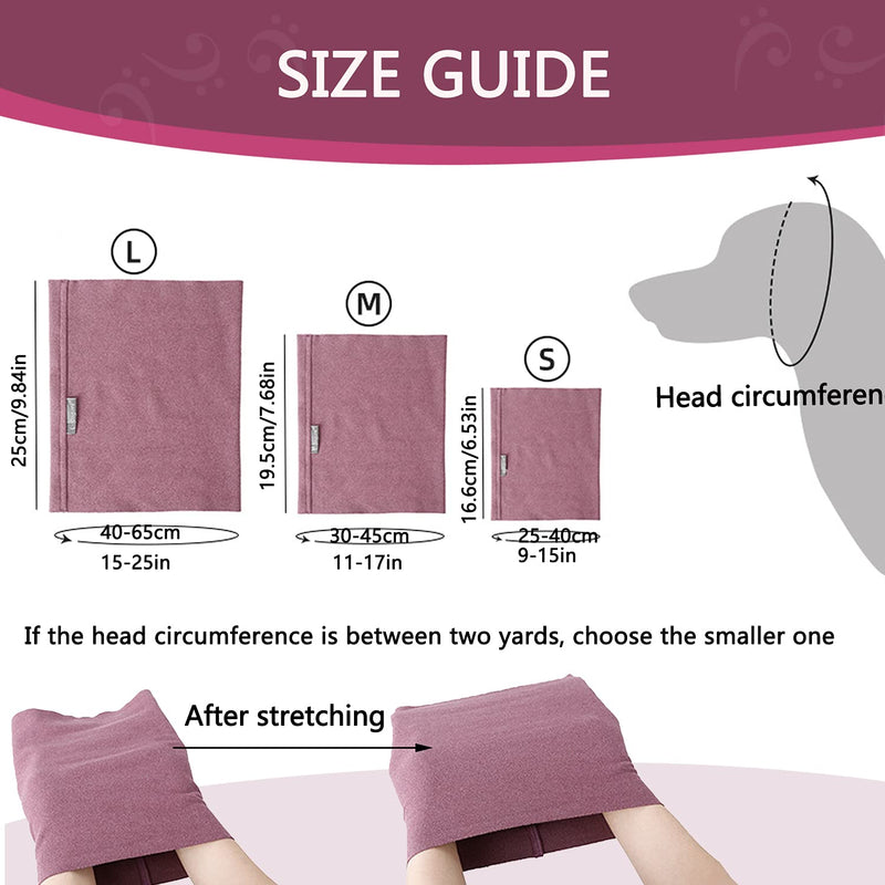 Dog Quiet Ear Covers for Ear Protection, Calming Ear Muffs for Dogs/Cats - Hood for Anxiety Relief/Calming/Warm (l)