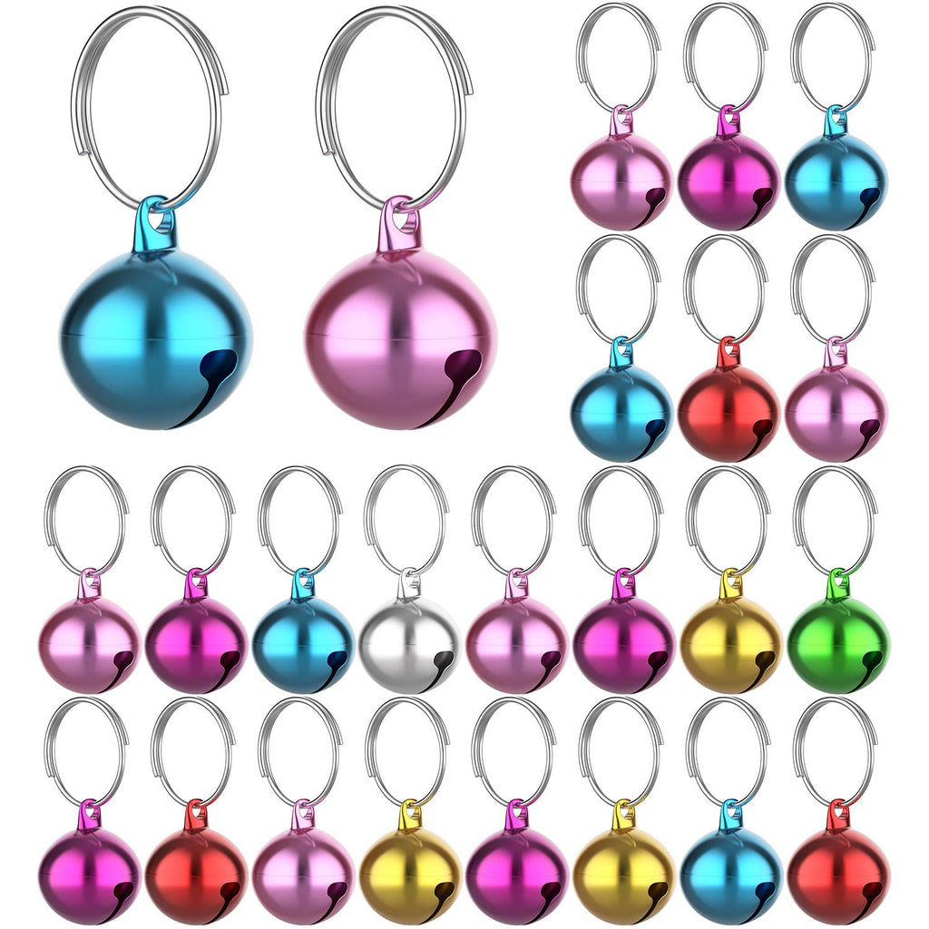 Outus 24 Sets of Cat Bells for Cat and Dog Collar Loud Pendant Pet Cat and Dog Bell Pet Pendant Accessories (Mixed Color) Mixed Color