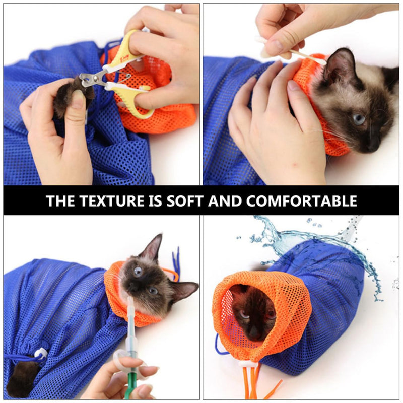 Alipis cat grooming bag with drawstring, scratch-resistant polyester, suitable for use with a cat net for bathing and examination