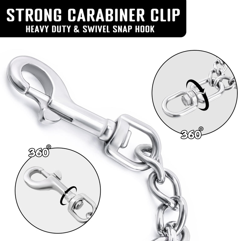Prong Collar Safety Clip Stainless Steel Dog Safety Clip, Leash Backup with Dual Clasps, Collars and No Pull Harness Connectors - PawsPlanet Australia