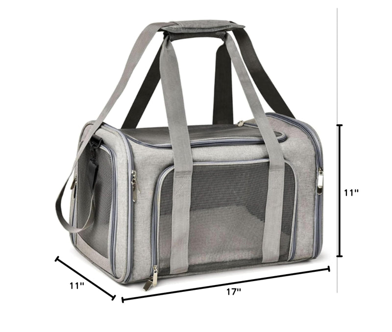 Movelo, Pet Carrier with Two Entrances – Top & Side Opening Soft-Sided Travel Carrier for Cats & Small Dogs up to 25?lbs – Airline Approved, Mesh Ventilation, Removable Pad & Shoulder Strap - PawsPlanet Australia