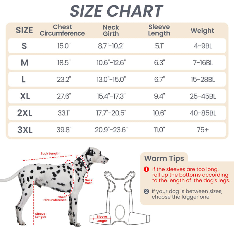 Nanaki Dog Wound Care Shirt,Dog Leg Sleeve To Stop Licking Rear Leg And Abdomen,Dog Surgery Suit Female Spay,Dog Onesie For Surgery Female Male,Dog Surgical Recovery Suit Female Dog Wound Heal Clothes 2XL(Back:23.2", Weight:40-85Ib) Gray - PawsPlanet Australia