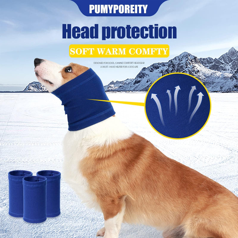 PUMYPOREITY Calming Dog Ears Cover, Dog Ear Muffs Noise Protection, Dog Ear Protection for Anxiety Relief, Dog Calming Hood, Quiet Ears for Dogs Anxiety, Ear Muffs for Dogs and Cats,Blue,S Small (Pack of 1) Blue