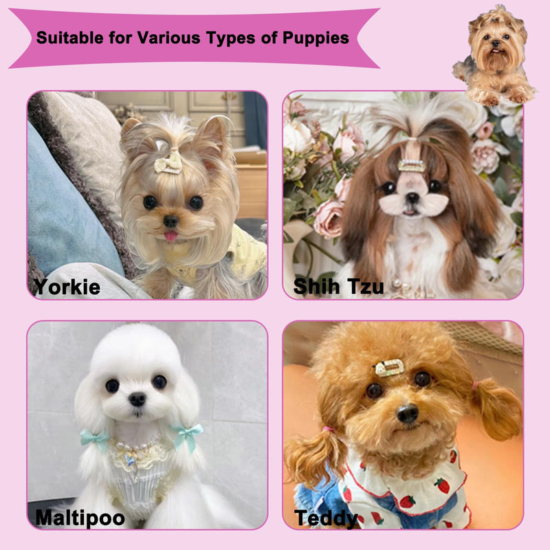 3 PCS Puppy Brush Grooming Kit, Stainless Steel Flea Comb, Fit for Yorkie, Shih Tzu, Maltipoo, Soft Bristle (Pink) Pink - PawsPlanet Australia