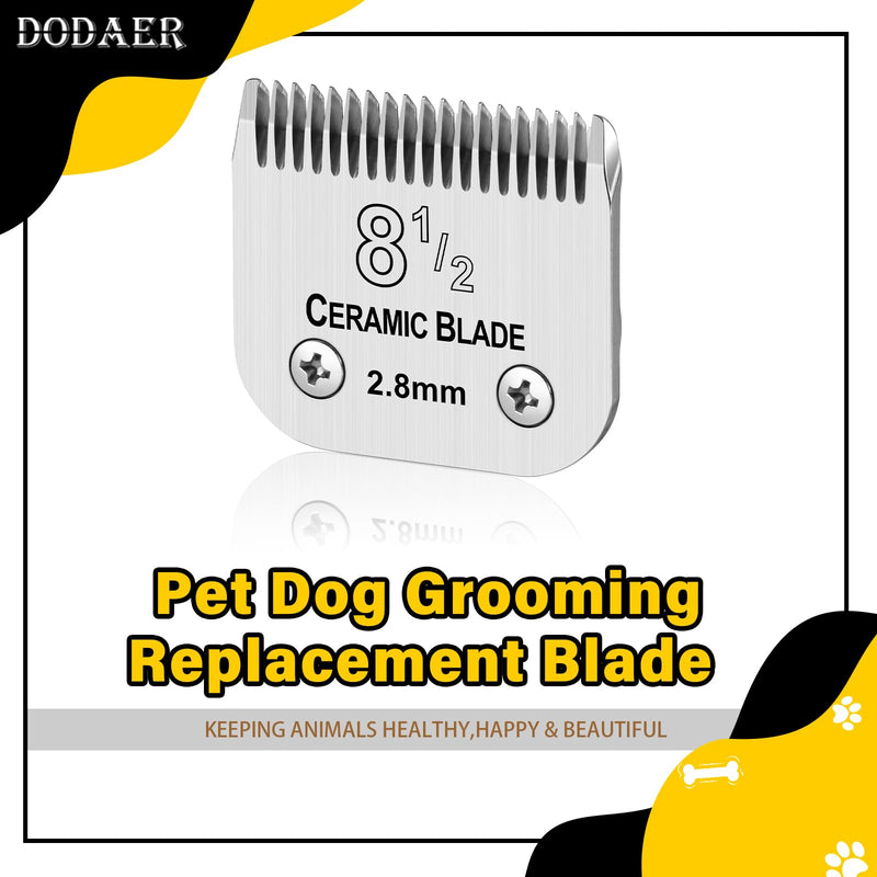 Size 8 1/2 Detachable Pet Dog Grooming Clipper Ceramic Blade,Compatible with Andis,Oster A5,Wahl KM10 Series Clippers,Cut Length 7/64"(2.8mm) - PawsPlanet Australia