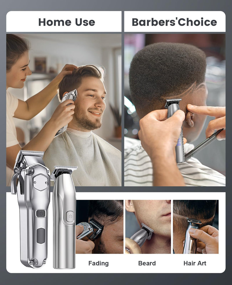 Romanda Clippers and Trimmers Set, Hair Clippers for Men Cordless,Mens Clippers and Grooming Set,Barber Clippers Set - PawsPlanet Australia