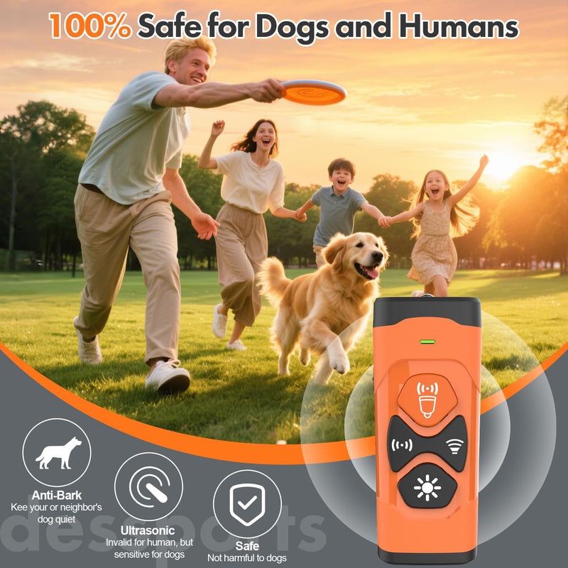 Anti Barking Device for Dogs - Dog Bark Deterrent Devices 50FT Range - Ultrasonic Dog Bark Deterrent for Stopping Bad Behavior - Rechargeable Anti Barking Device for Own or Neighbour's Dog - PawsPlanet Australia