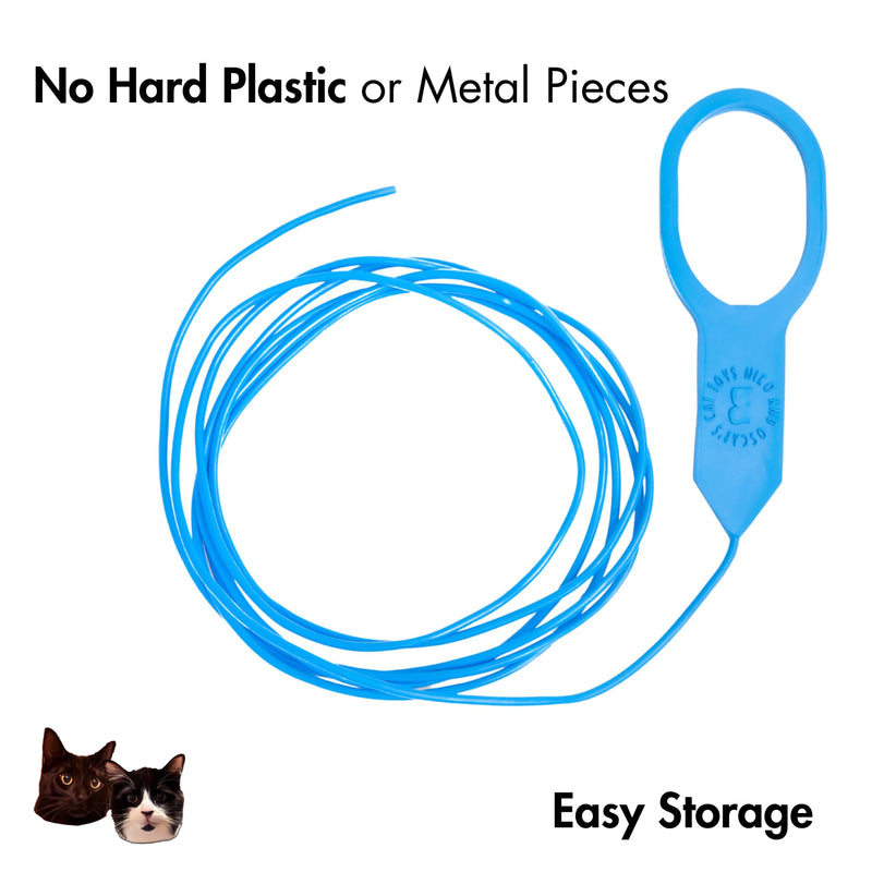 Niko and Oscar's Cat Toys | The Blue String | Cat String Toy | (1-Pack, Original, Blue) 1-Pack, Original - PawsPlanet Australia