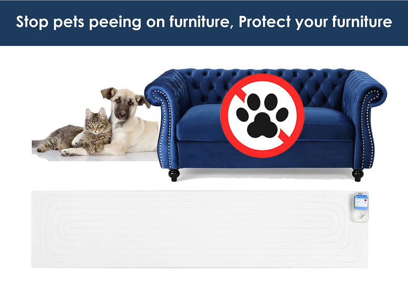 PAPARELA Scat Shock Mat for Dogs and Cats Indoor, Pet Shock Mats for Training Pets, Electric Repellent Mat Keeps Dogs and Cats Off Counter, Couch and Sofa, 3 Training Modes (One Piece 60"x 12") 60"x12" - PawsPlanet Australia