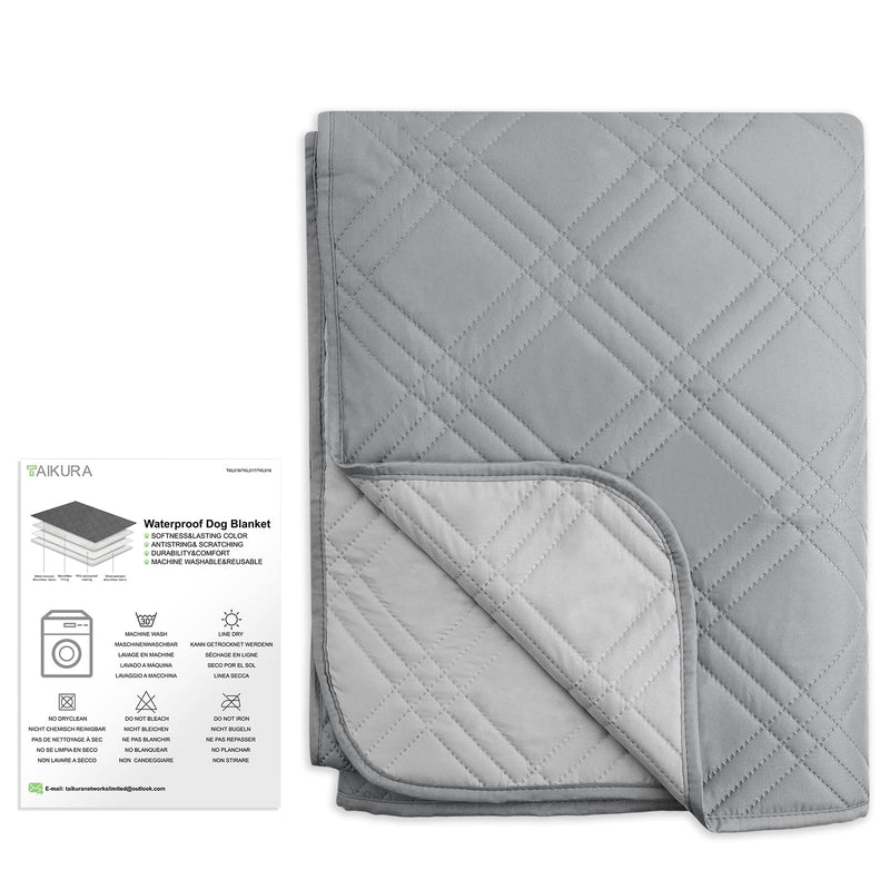 Double-Sided Waterproof Blanket, Antislip Pet Blanket Sofa Couch Furniture Protector Washable Bed Cover Reversible for Puppy Large Dog Cat (68"*82") 68"*82" - PawsPlanet Australia