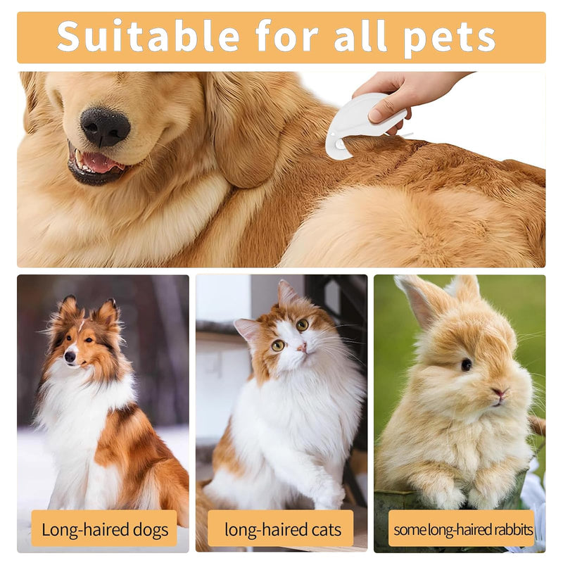 5pcs Pet Hair Knot Remover with Steel Blade, Cat/Dog Dematting Comb Grooming Tool, Safe Letter Opener & Wrapping Paper Cutter for Long/Short Hair, Portable Detangling Kit
