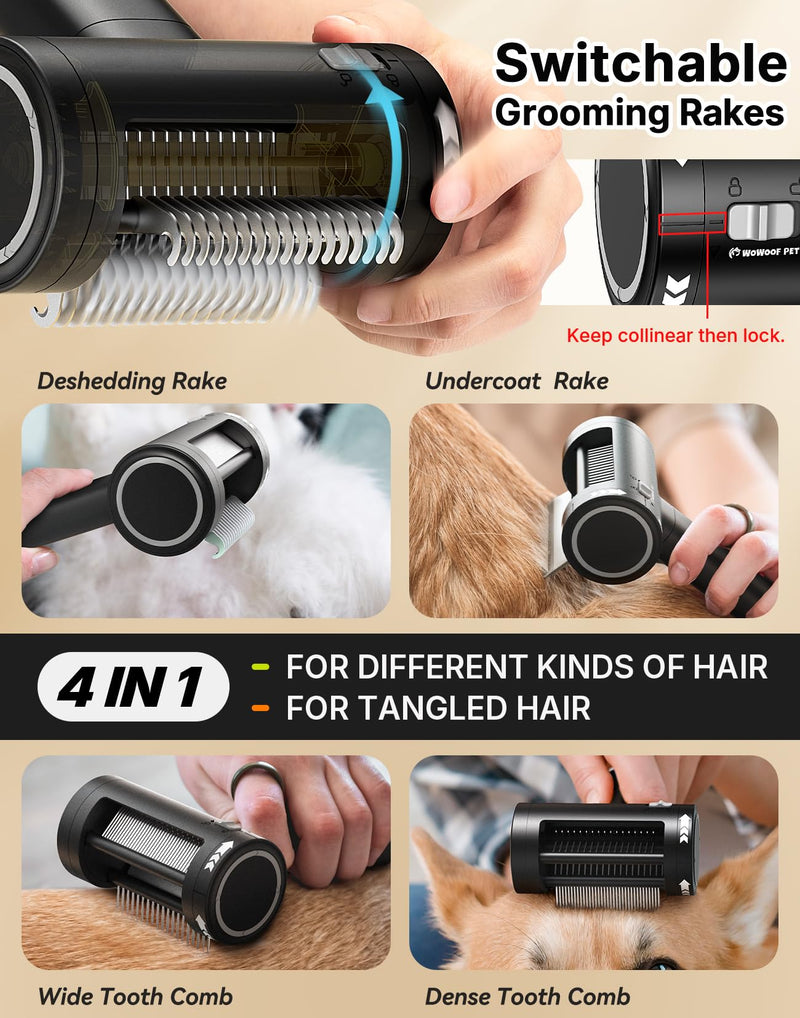 5-in-1 Cat Steam Brush & Gromming Rakes, Cat Comb for Long or Short Haired Indoor Cats, Dog Hair Spritz Comb for Deshedding and Untangling, Pet Brush for Dog Kitten Rabbit Massage